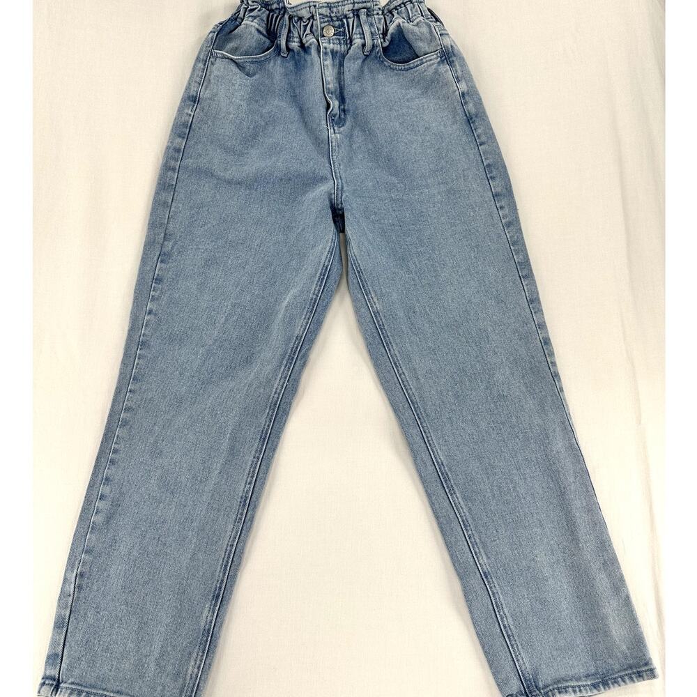 PacSun Women's High Waist Paper Bag Mom Blue Jeans